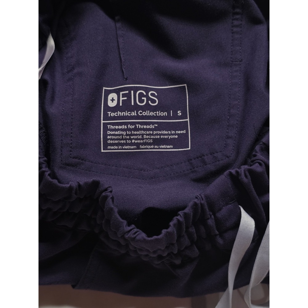 Women's Figs Uman High Waisted Purple Relaxed Fit Jogger Scrub Pants S Technical - Picture 5 of 9